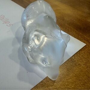 Lalique Frosted Crystal Bear